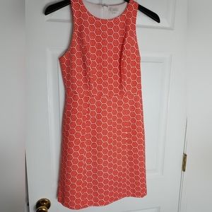 Gap Designed & Crafted Women's Orange/ White Geometric Print Size 0